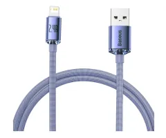 Baseus Crystal Shine Series USB-A - Lightning 2,4A 2m Violett