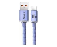 Baseus Crystal Shine Series USB-A - USB-C 100W 1,2m Violett