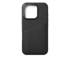 Mujjo WalletLeather Case iPhone 16 Pro MagSafe black