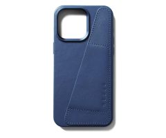 Mujjo FullLeatherWallet Case iPhone 15 Pro Max MagSafe blue