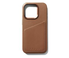Mujjo FullLeatherWallet Case iPhone 15 Pro MagSafe tan