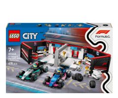 LEGO City 60444 F1 Garage mit Mercedes-AMG & Alpine Rennautos