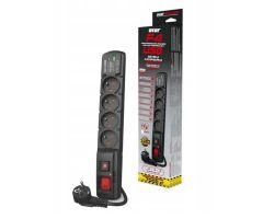 HSK DATA Acar F4 - 4 Steckdosen, 1,5 m, USB A+C, schwarz