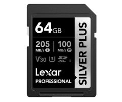 Lexar 64GB Silver Plus SDXC UHS-I U3 V30