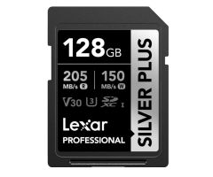 Lexar 128GB Silver Plus SDXC UHS-I U3 V30