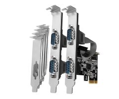 Axagon PCIe-Controller 4x RS232 250 kbps serieller Port