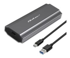 Qoltec M.2 NVMe SATA USB-C 2 TB Gehäuse