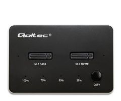 Qoltec M.2 NVMe USB-C SSD-Dockingstation 2x 2 TB