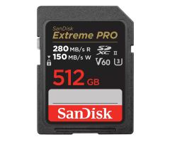 SanDisk 512GB SDXC Extreme PRO 280MB/s V60 UHS-II