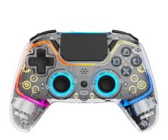 Deltaco Kabelloses PS4-Pad GAM-169-T Transparentes RGB