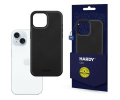 3mk HARDY Silky Leather MagCase für iPhone 15 schwarz