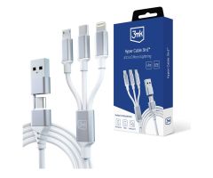 3mk Hyperkabel 3in1 A/C auf C/Micro/Lightning 1,5 m Weiß