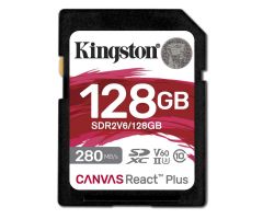 Kingston 128GB SDXC Canvas React Plus UHS-II V60 4K
