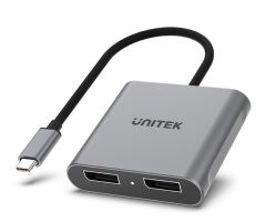 Unitek USB-C-Adapter – 2x DP 1.4 8K/60Hz