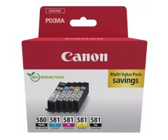 Canon Set mit 5 PGI-580 + CLI-581 PGBK+CMYK-Tinten