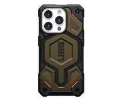 UAG Monarch Pro MagSafe iPhone 15 Pro Kevlar elementargrün