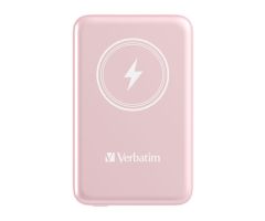 Verbatim Charge 'n' Go magnetische kabellose Powerbank 10.000 mAh rosa