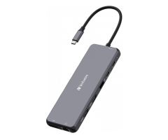 Verbatim USB-C – 3xUSB 3.2, 2xUSB-C PD, 2xHDMI, DP, RJ45, Audio
