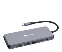 Verbatim USB-C – 3xUSB 3.2, USB-C PD, 2xHDMI, VGA, RJ45, Audio, SD