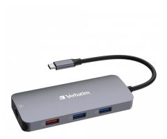 Verbatim USB-C – 2xUSB 3.2, 2xUSB-C, HDMI, RJ45, SD, microSD