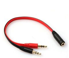 Mozos Klinkenadapter 1x Buchse 3,5mm - 2x Stecker 3,5mm