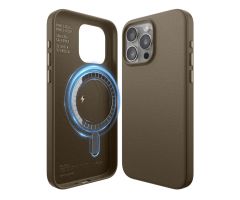 Elago Leather Case MagSafe für iPhone 15 Pro Max Taupe