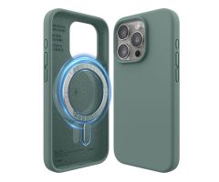 Elago Silikon MagSafe Hülle für iPhone 15 Pro Mitternachtsgrün
