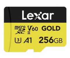 Lexar 256GB microSDXC Professional GOLD UHS-II U3 V60