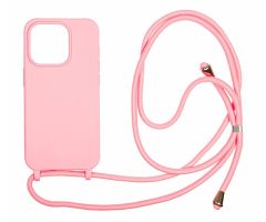 Mobile Origin Lanyard-Hülle für iPhone 15 Pro rosa