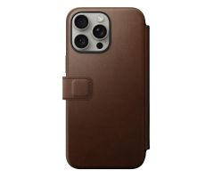 Nomad Modernes Leder Folio iPhone 15 Pro Max braun
