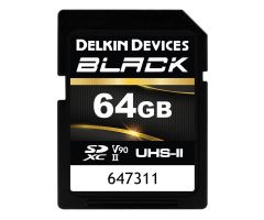 Delkin Devices 64GB SDXC BLACK Rugged UHS-II (V90)