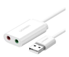 UGREEN US205 Externe USB-Soundkarte 15 cm weiß