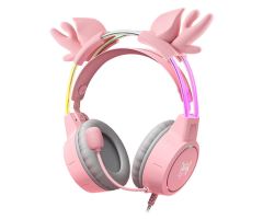 Onikuma X15 Pro Rosa - Rentierhörner