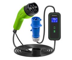 Qoltec Mobiles Ladegerät für Elektroautos 2in1 Typ2 7kW/230V/CEE 3