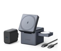 Anker MagSafe Cube 15W 3-in-1 grau