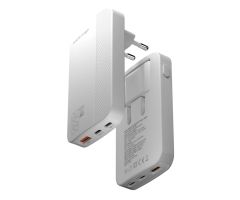 Mobile Origin 65 W GaN III Slim Ladegerät Dual USB-C Single USB-A weiß