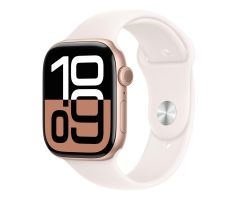 Apple Watch 10 46/Rosa Aluminium/Schwarz band Sport M/L LTE