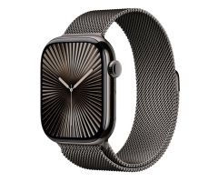Apple Watch 10 46/Titangehäuse Schiefer/Milanaise Armband Schiefer M/L LTE