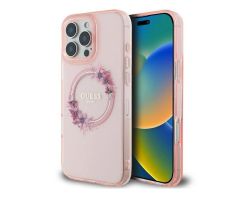 Guess IML Blumenkranz für iPhone 16 Pro rosa