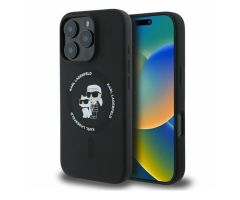 Silicone Karl&Choupette Heads fur iPhone 16 Pro Max schwarz