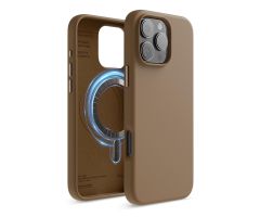 Magnetic Silicone fur iPhone 16 Pro Max Brown