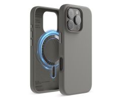 Magnetic Silicone fur iPhone 16 Pro Medium Gray
