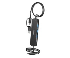 Unitek KVM Hub 10 Gbps – przełączanie między 2 hostami, 3×USB-A