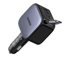 UGREEN EC603USB-C + USB90W Kfz-Ladegerät mit Kabel, grau