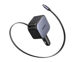 UGREEN EC6042x USB-C + USB 145W Kfz-Ladegerät mit Kabel, Grau