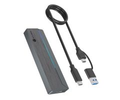 ICY BOX RGB M.2 SATA/NVMe USB 3.2 Gen 2 Typ-C SSD-Gehäuse