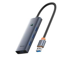 Baseus UltraJoy Series Lite 4-Port (USB - 4x USB 3.0, grau)