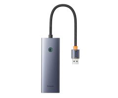 Baseus UltraJoy Series Lite 4-Port (USB - 3x USB 3.0,RJ45,USB-C, grau)