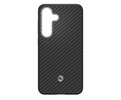 Enzo Aramid Case für Galaxy S25 Black Silver