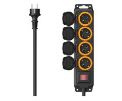 Hama STECKDOSE 4x SCHUKO 4M 3680W IP44